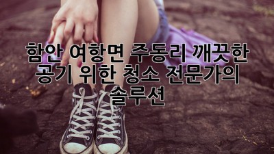 함안 여항면 주동리, 깨끗한 공기 위한 청소 전문가의 솔루션